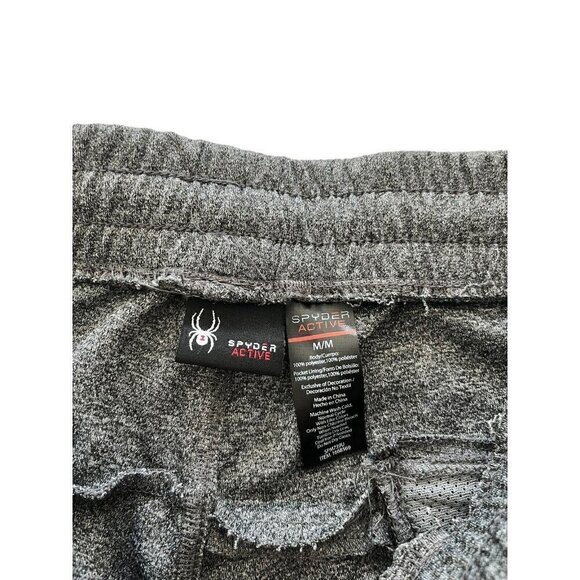 SPYDER Men's Sz M  ProW B Gray Jogger Sweatpants Stretch Pull On Pockets - Picture 3 of 9